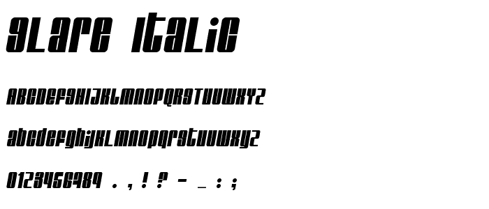 Glare Italic font